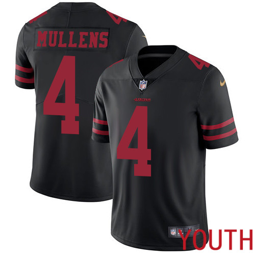 San Francisco 49ers Limited Black Youth Nick Mullens Alternate NFL Jersey #4 Vapor Untouchable->youth nfl jersey->Youth Jersey
